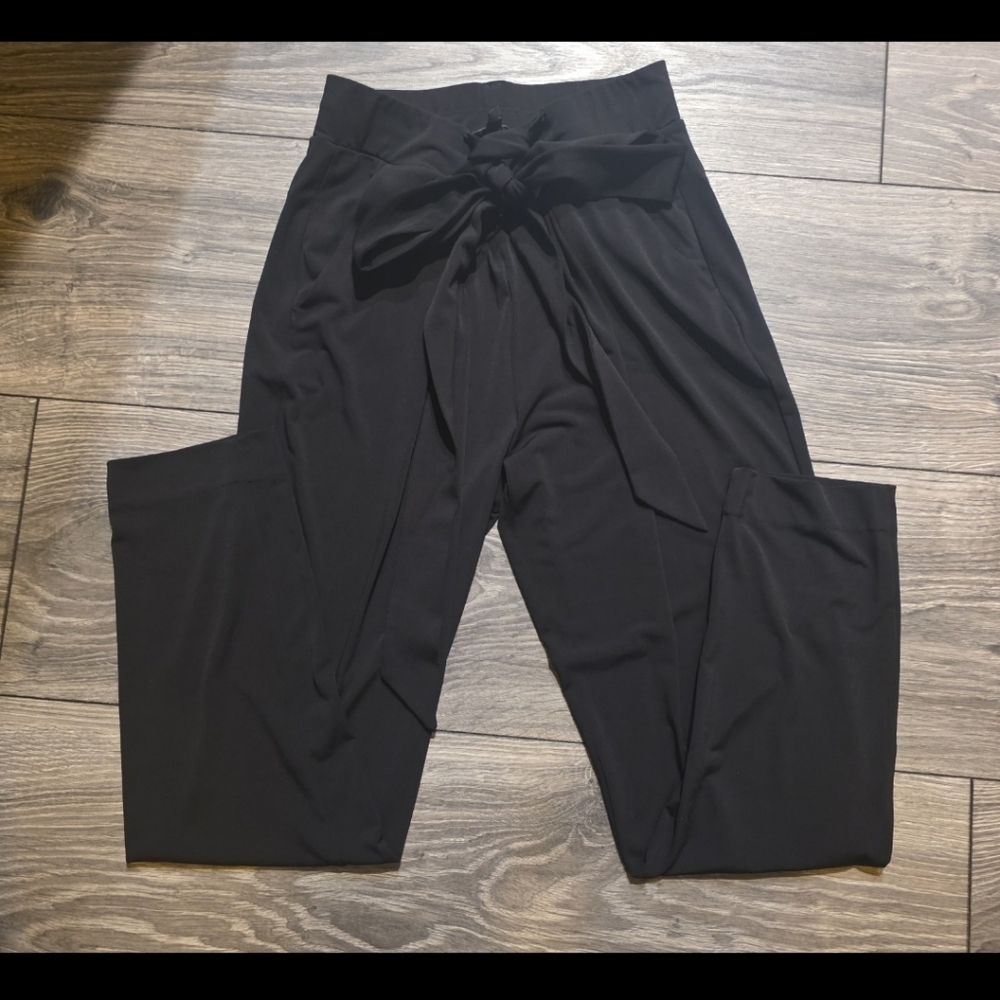 Express Black Tie-Waist Trousers